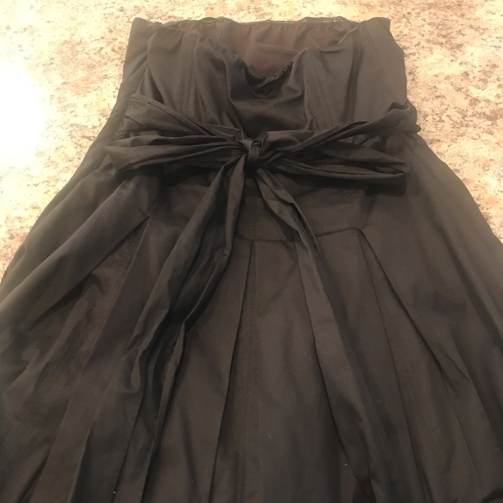 Strapless Chocolate Brown Dress - Picture 3 of 5